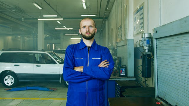 Photo of satisfied mechanic